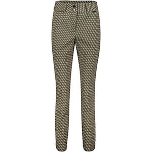 Red Button Broek Diana Fancy Print Srb4389 Dark Green Dames