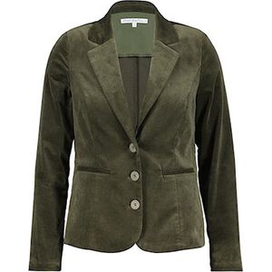 Red Button Blazer Blazer Babs Velvet Srb4394 Armygreen Dames Maat - XL