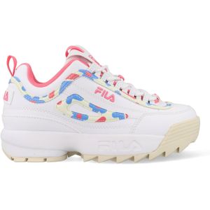FILA Disruptor F Kids Sneakers voor kinderen, uniseks, Wit Roze Lemonade, 30 EU