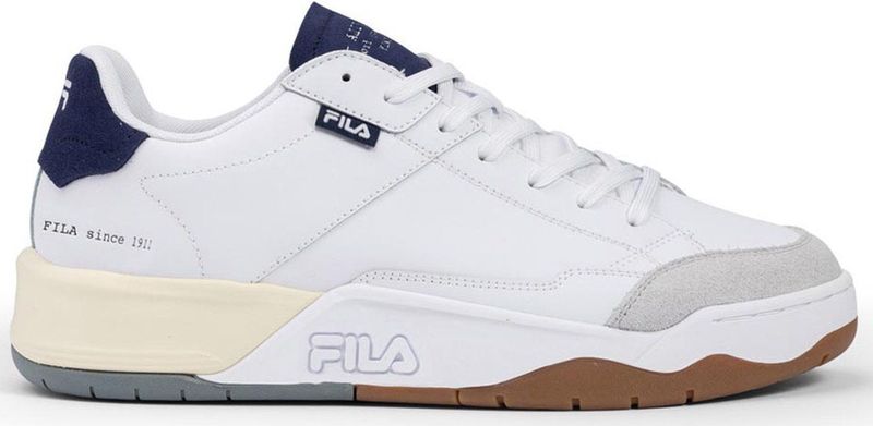 FILA - AVENIDA - Sneakers - Beige Blauw Grijs Wit - Snoersluiting Glad Leer
