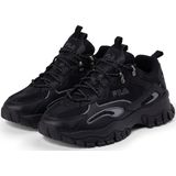 Sneakers - Laag - Zwart - Leer - Imitatieleer - Mesh