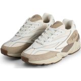 FILA - Sneakers Laag - Beige/Wit - Profielzolen - Snoersluiting - Flexibele Zool
