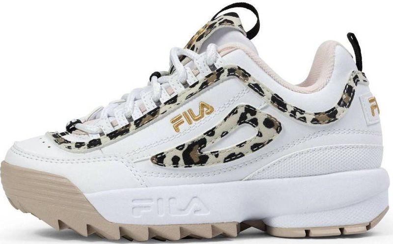 Fila - DISRUPTOR - Sneakers - Wit/Zwart/Camel