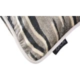 Velvet Silver Zebra Kussenhoess-sFluweel / Polyesters-s45 x 45 cm