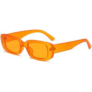Trendy Zonnebril | Orange / Oranje | Rechthoekig | Kunststof | Fashion Favorite