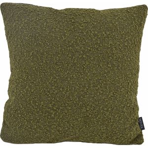 Velvet Boucle - Kussenhoes - Groen/Zwart - 45 x 45 cm - Polyester
