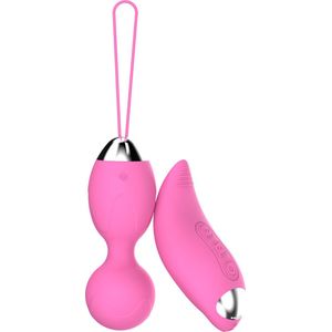 Playbird® - Vibrerend ei - met extra vibrator in afstandsbediening - oplaadbaar - sextoy voor koppels – lichtroze