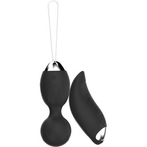 Playbird® - Vibrerend ei - met extra vibrator in afstandsbediening - oplaadbaar - sextoy voor koppels – zwart