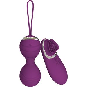 Playbird® - Vibrerend ei draadloos - extra vibrator in afstandsbediening - oplaadbaar - cadeautje voor haar - aubergine