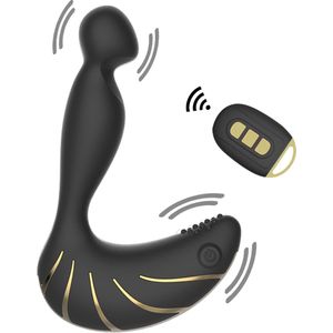 Playbird® - Prostaat vibrator - massager - beginners - 3 intensiteiten - zwart - goud