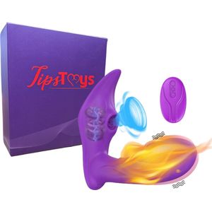TipsToys Luchtdruk Vibrator - Draagbare Dildo Sex Toys voor Vrouwen met Verwarming - Seksspeeltjes Sex Toys voor koppels