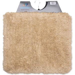 Wicotex - Badmat set met Toiletmat - WC mat met uitsparing Taupe - Beige geblokt