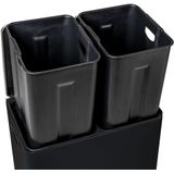 Prullenbak - Zwart - Kunststof - 30 Liter