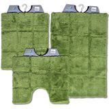 Wicotex - Bidetmat - WC mat - Toiletmat ruit Groen - Antislip onderkant - Afmeting 50x60cm