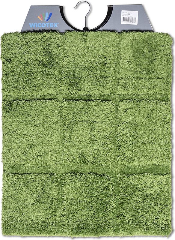 Wicotex - Bidetmat - WC mat - Toiletmat ruit Groen - Antislip onderkant - Afmeting 50x60cm