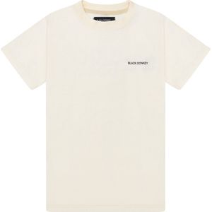 Black Donkey - Aura T-Shirt - Cream/Zwart - 100% Katoen