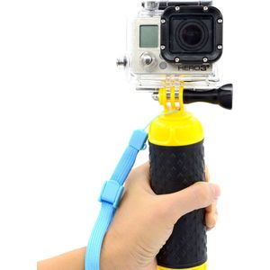 Techvavo® Drijvende handgrip floater voor GoPro - Bobber zwart met geel - Accessoire voor GoPro en andere action camera's