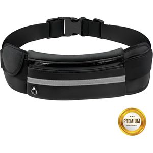 Techvavo® Running Belt - Hardloop Telefoonhouder - Hardloopriem - Hardlooptasje - Heuptasje - Sporttas - Hardlopen - One Size - Zwart