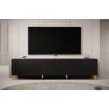 Meubella - TV-Meubel Prime - Zwart - 200 cm