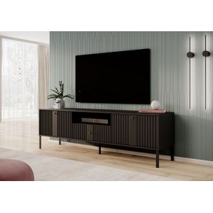 Meubella - TV-Meubel Kaylan - Zwart - 180 cm