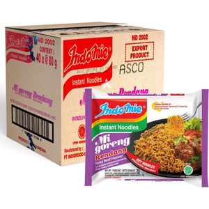 Indomie Instant Noodles Noedels Mi goreng Rendang (40 x 80 Gram) (uit INDONESIË)