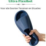 Klikkopers® - Cloud Slides - Badslippers - Lichtgewicht - Blauw