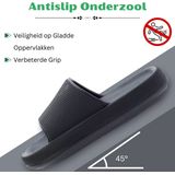 Klikkopers® - Cloud Slides - Badslippers - Zwart - Lichtgewicht - Anti-Slip