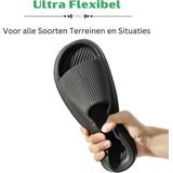Klikkopers® - Cloud Slides - Badslippers - Zwart - Lichtgewicht - Anti-Slip