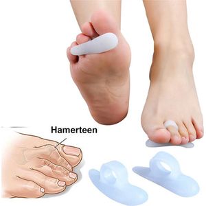 *** Teencorrector Hamerteen - Teen Spreider - Hamerteen Teen beschermer - Hallux Valgus - 2 stuks