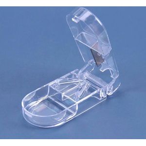 *** Pillensnijder bewaardoosje voor pillen medicijnsnijder - Transparant - splitter - pill cutter - van Heble® ***
