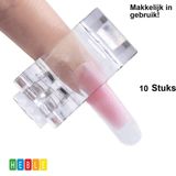 *** 10 x Polygel klem - Dual Form Klem - Nagelklem - van Heble® ***