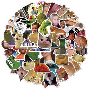 *** 50 Meme Sticker mix verschillende stickers - Laptopstickers - voor Skateboard, Fiets, Step, Laptop, Skateboard, Koffer, Helm,etc. - van Heble® ***