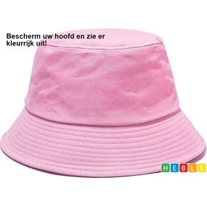 *** Festival Summer Hoed - Vissershoedje - Bucket Hat Summer - Heren Dames - Roze - Zonnehoed - van Heble® ***