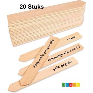 *** 20 Luxe moestuin bordjes - Plantenlabels - Plantenstekers - Plantstekers - Moestuinbordjes - Steeketiketten tuin - Plantenetiket - Plantlabel - van Heble® ***