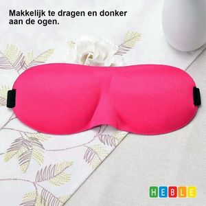 *** Slaapmasker - Roze - Reismasker - Nachtmasker - Masker voor vliegtuig - Oogmasker - Roze - van Heble® ***