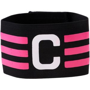 *** Aanvoerdersband Zwart Roze- Sport - Beweging - Kinderen - Volwassenen - 1 stuk - van Heble® ***