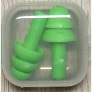Heble® - . Oordoppen: Earplugs-Gehoorbescherming-Siliconen-Slapen-Reizen-Herbruikbaar-2 stuks-Groen