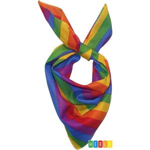 Regenboog Bandana - Kleine-Sjaal - Verfraai je Look - van Heble®