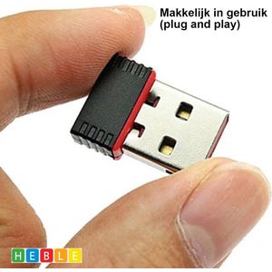 Heble Mini Bluetooth Adapter CSR 4.0 - USB - Draadloos - Plug & Play