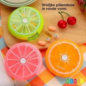 *** Roze Pillendoosje - Pillen doos - 7-dagen - Reisdoosje voor pillen - Roze - Medicijnen meenemen op reis - Reisbox - Pillenbox - van Heble® ***