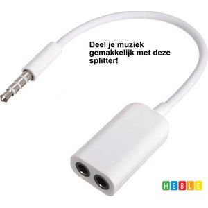 *** 3.5mm 1 naar 2 Koptelefoon / Oordopjes aansluitingen Splitter - van Heble® ***
