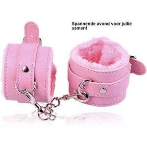 *** Roze Pluche Handboeien - Voor Beginners in BDSM - Erotische Speeltjes - Rollenspel - van Heble® ***