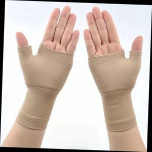 *** Beige vingerloze compressiehandschoenen - maat M (dames) - Steun gevende handschoenen niet medisch - van Heble® ***