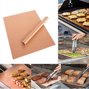 *** 2 stuks Teflon Barbecue Mat 33/40cm - Ovenbestendig - Voor de perfecte barbecue ervaring! - Makkelijk schoonmaken - van Heble® ***