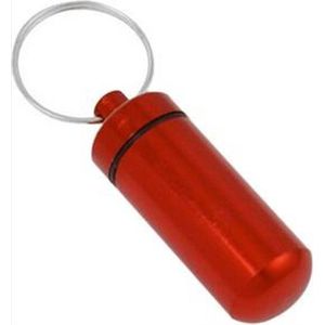 *** Waterdichte Sleutelhanger - Medicatie Pillenkoker - Medicijnkoker - Waterproof Pill Case - Zakformaat - Rood van Heble® ***