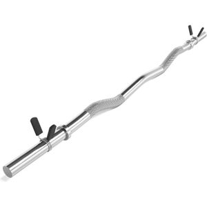 ScSPORTS® - CZ Curlstang / Curl Bar - Verchroomd - Veelzijdige Home Gym - Knijpsluiting - ⌀ 30 mm