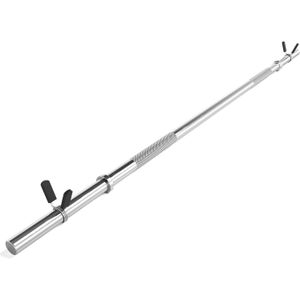 ScSPORTS® - Halterstang - Verchroomd staal - Veelzijdig - Knijpsluiting - 160 cm - ⌀ 30 mm