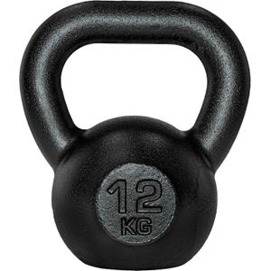 ScSPORTS® - Kettlebell - Veelzijdige Krachttraining - Gietijzer - 12 kg - Zwart