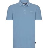Cavallaro Mielos Polo effen blauw slim fit katoen