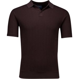 Cavallaro Napoli Miro poloshirt gebreid bruin viscose